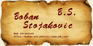 Boban Stojaković vizit kartica